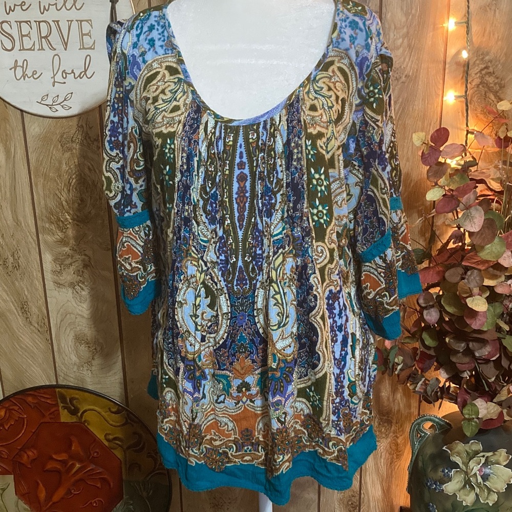 Bila Multicolor Paisley Blouse